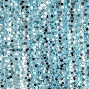 10 yards Large Payette Sequins Fabric Bolt - Baby Blue