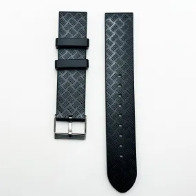 22 MM PVC Texture Watch Band With Black Color Quick Release Regular Size Watch Strap