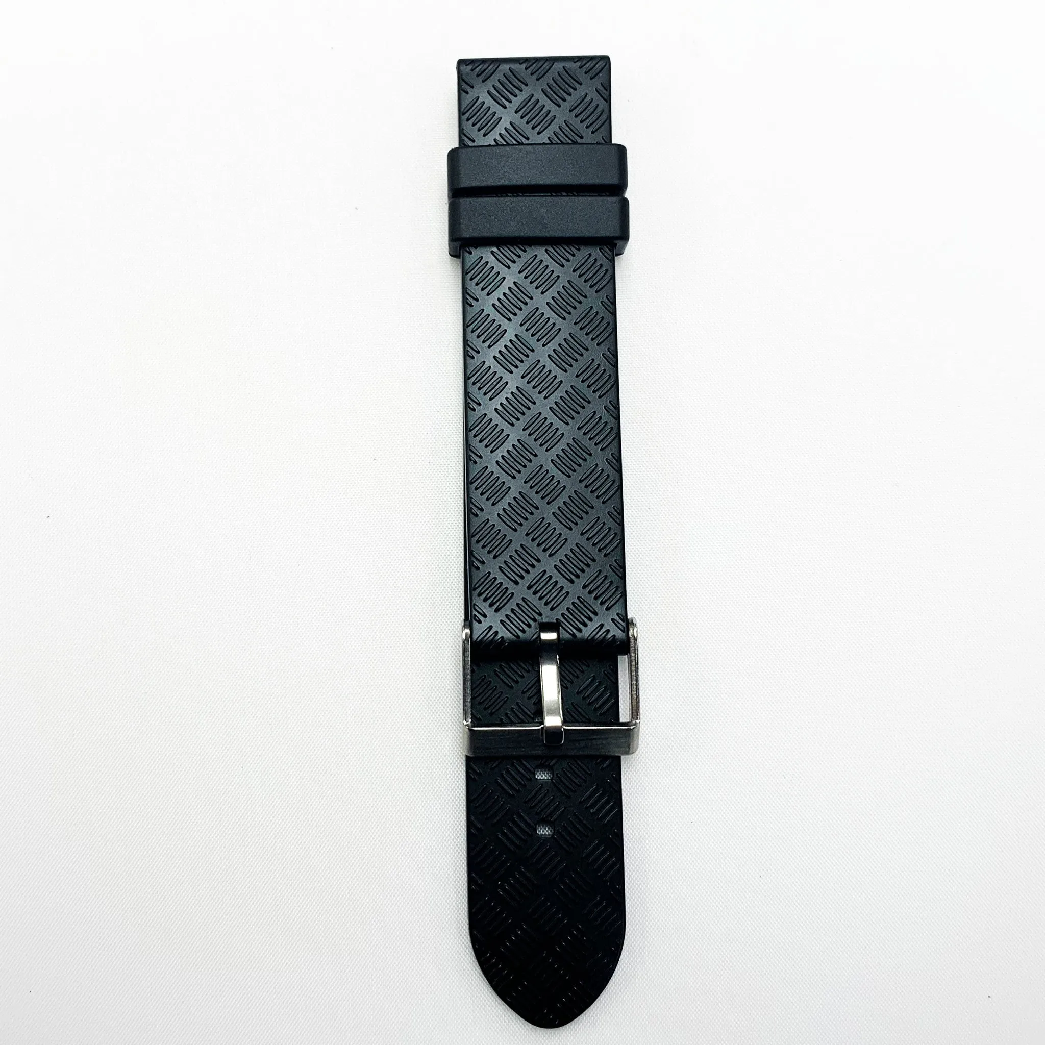 22 MM PVC Texture Watch Band With Black Color Quick Release Regular Size Watch Strap