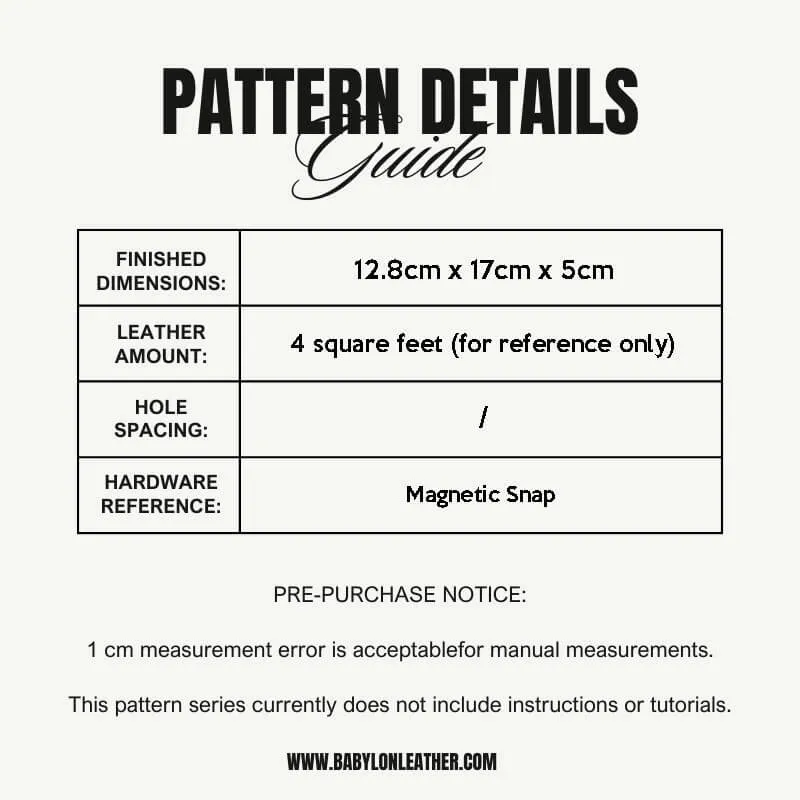 BABYLON™ Cute Phone Bag Leather Project Pattern AAB-460