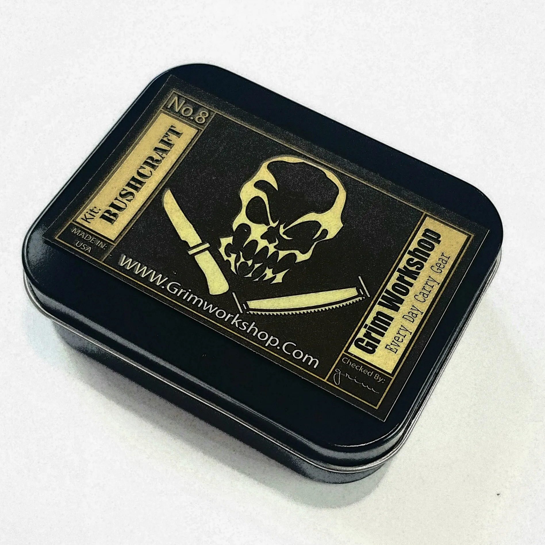 Black Credit Card Size Survival Tins