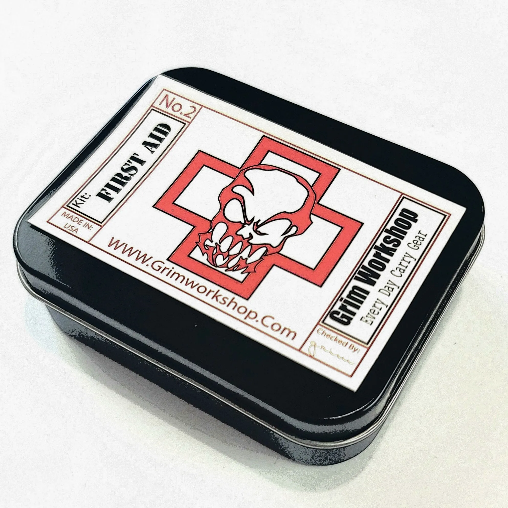 Black Credit Card Size Survival Tins