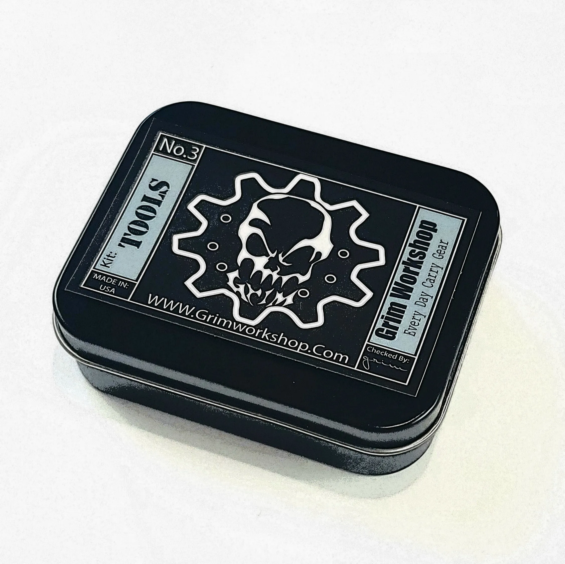 Black Credit Card Size Survival Tins