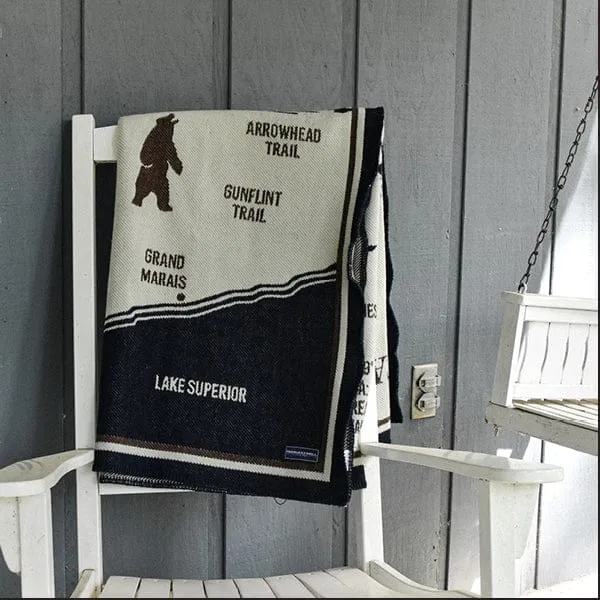 BWCA Map Wool Throw Blanket