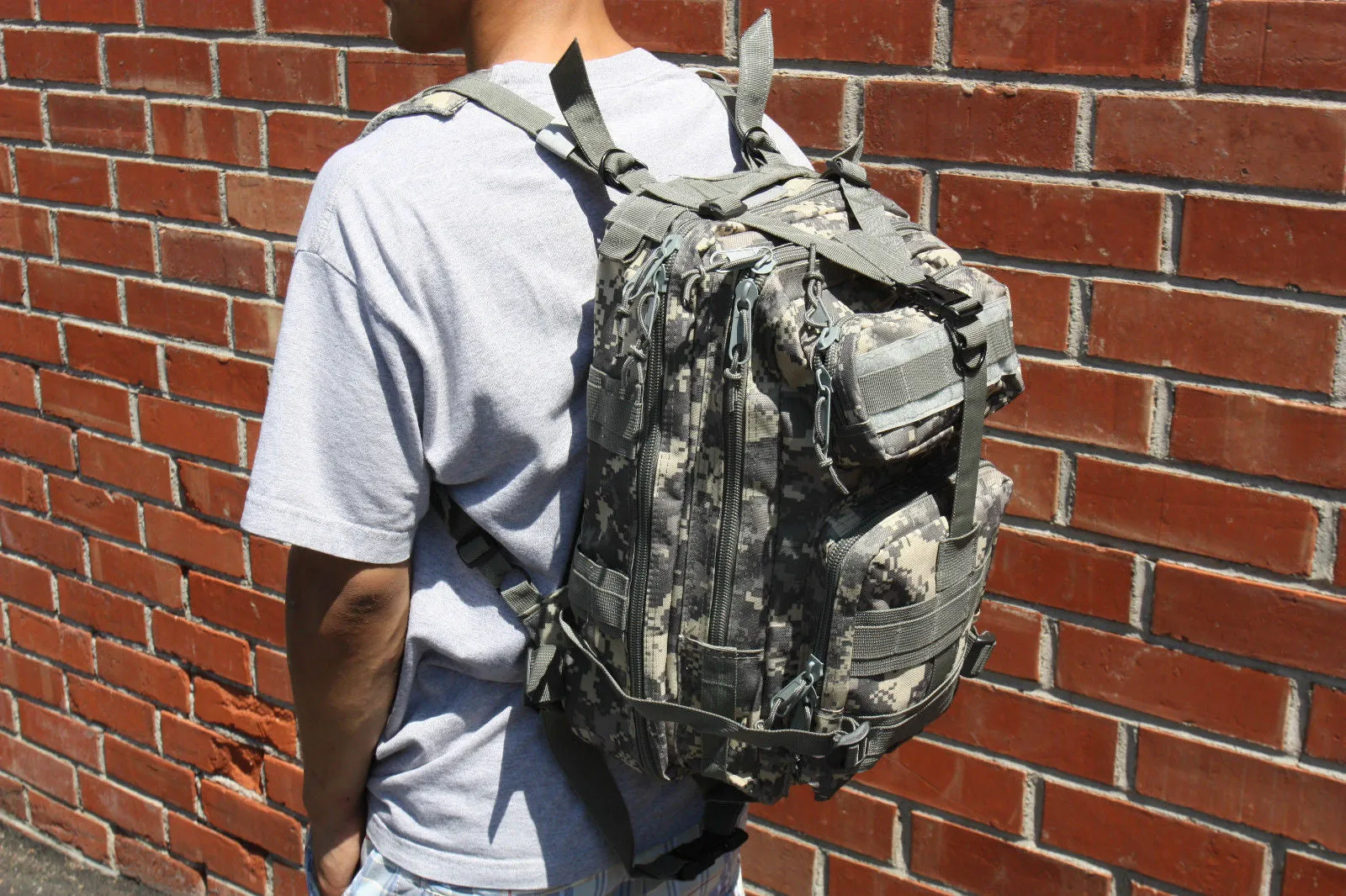 Camouflage Outdoor School Hiking Backpack Oxford Cloth Nylon