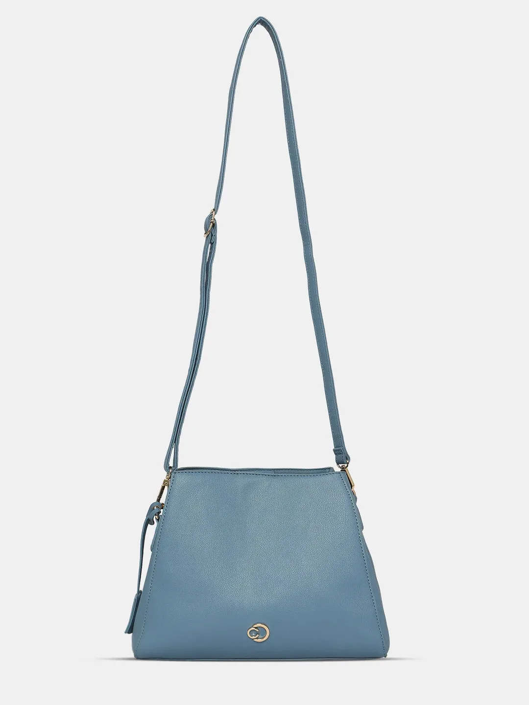 Caprese Milan Satchel Small Solid Women'S Handbag Blue