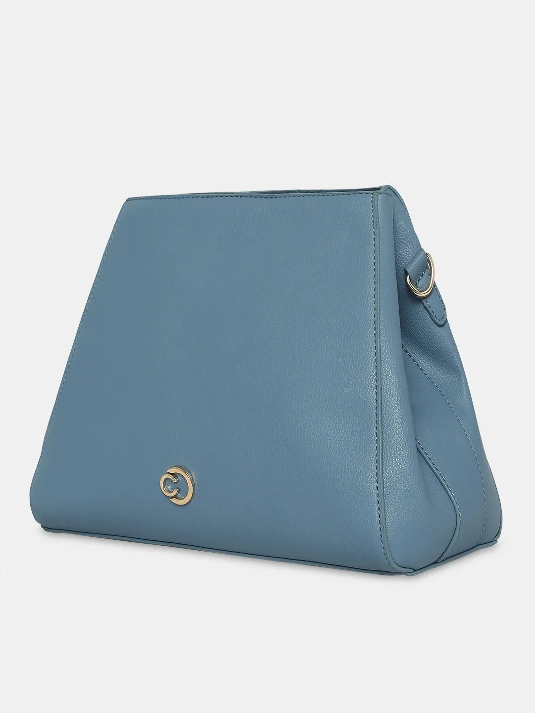 Caprese Milan Satchel Small Solid Women'S Handbag Blue