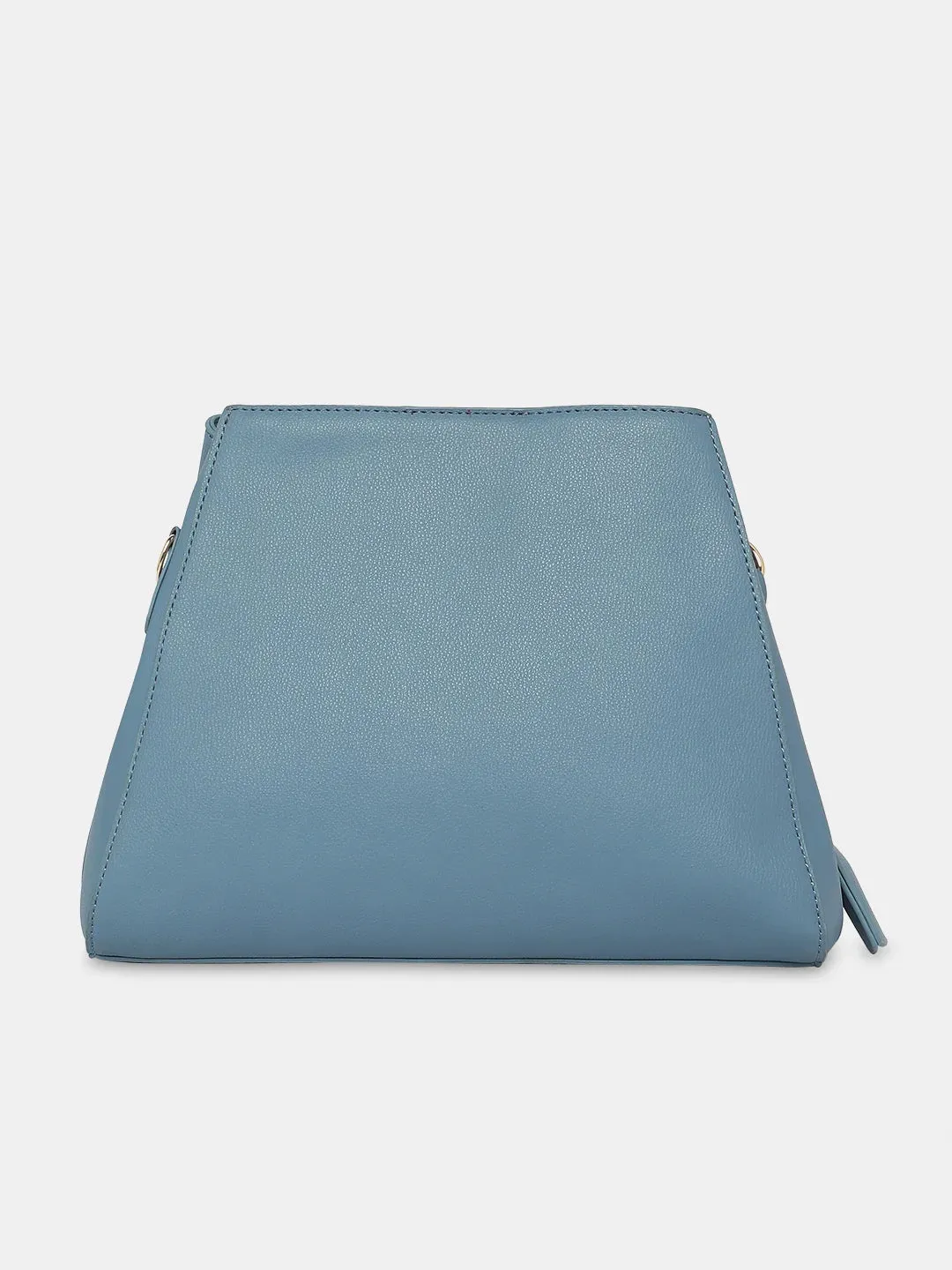 Caprese Milan Satchel Small Solid Women'S Handbag Blue