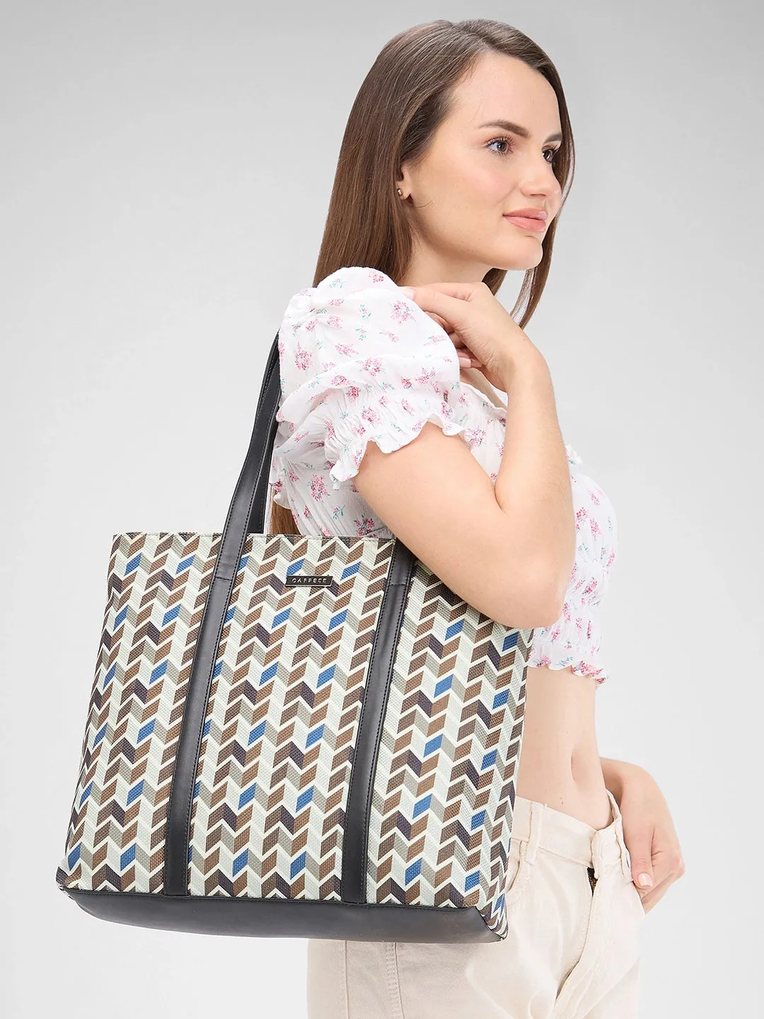 Caprese Susan Tote Large Womens Handbag Beige