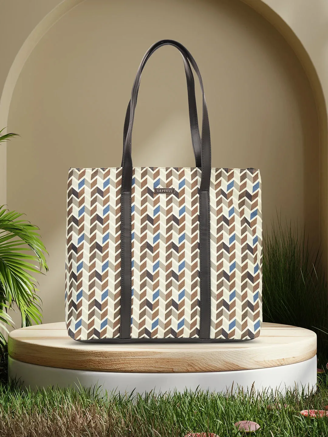 Caprese Susan Tote Large Womens Handbag Beige