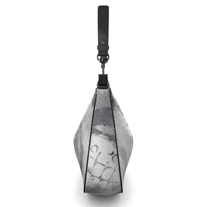 Chic Leather Curve Hobo Handbag
