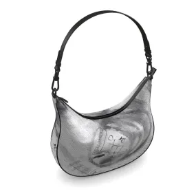 Chic Leather Curve Hobo Handbag