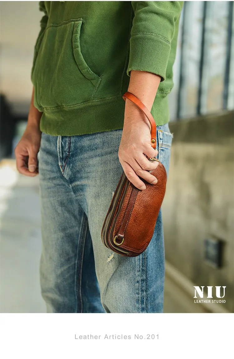 Coffee Cool Leather Mens Long Wallet Large Zipper Wallets Brown Wristlet Clutch Vintage Clutch Purse For Men