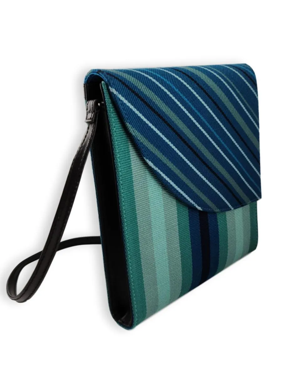 Curva Crossbody Handbag - Teal Hues