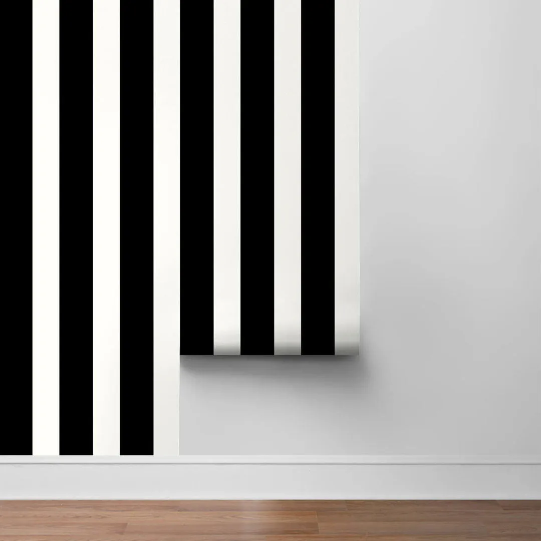 Designer Stripe Peel-and-Stick Luxe Haven Wallpaper