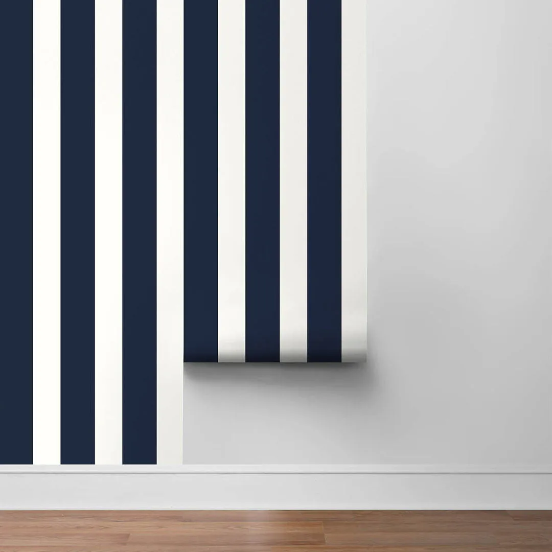 Designer Stripe Peel-and-Stick Luxe Haven Wallpaper