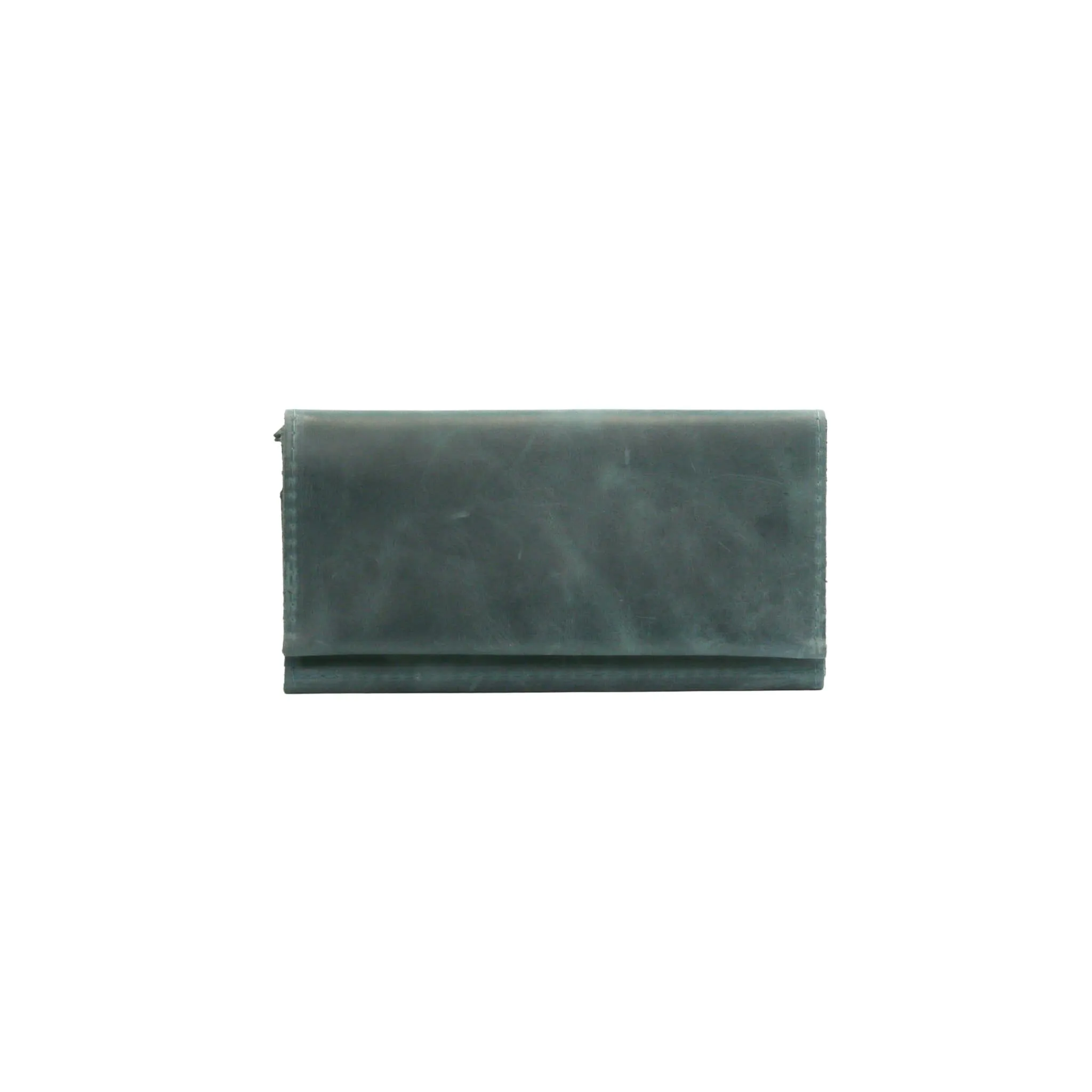 Distressed Blue Leather Wallet