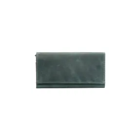 Distressed Blue Leather Wallet