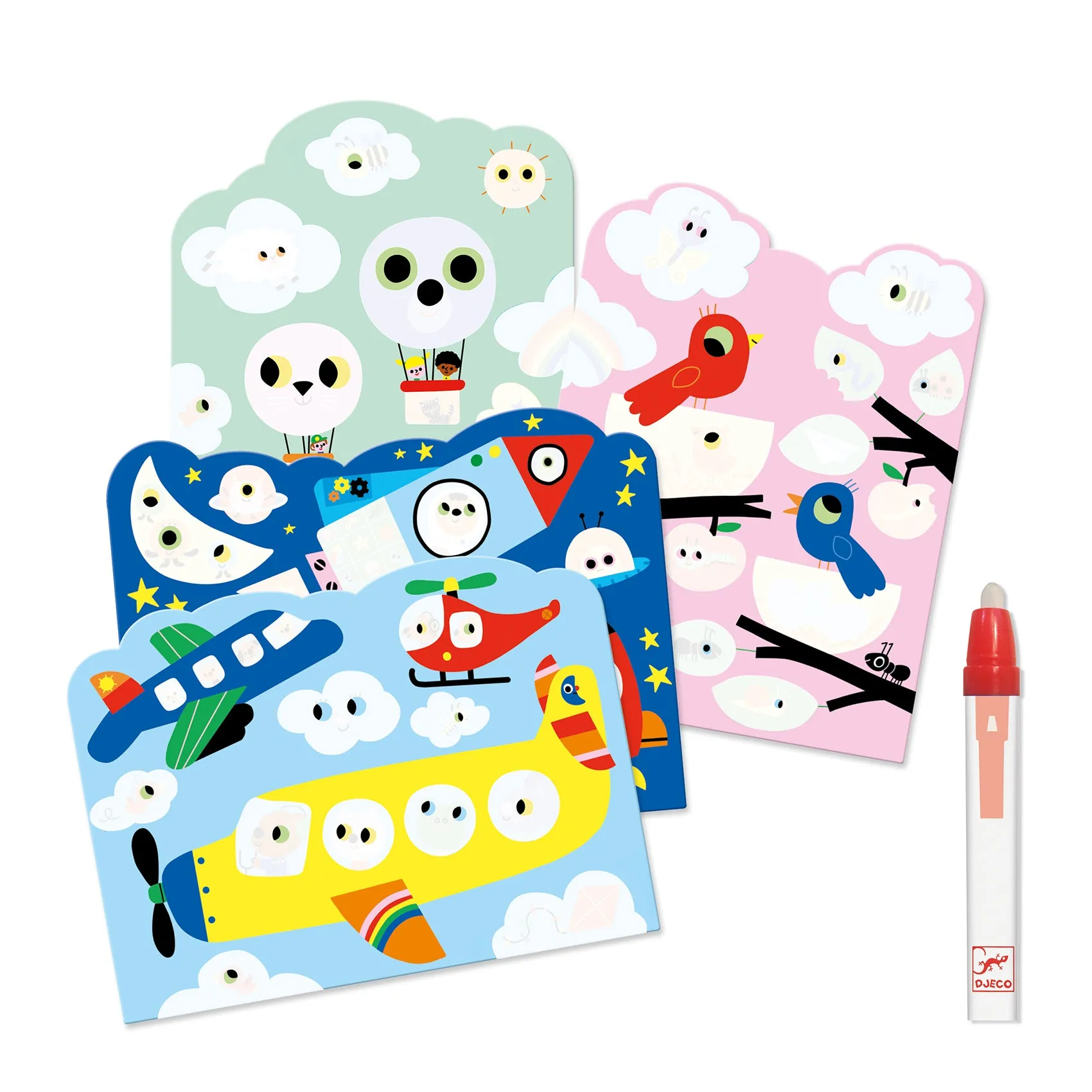 Djeco Water Magic Colouring Set – Hidden In The Sky