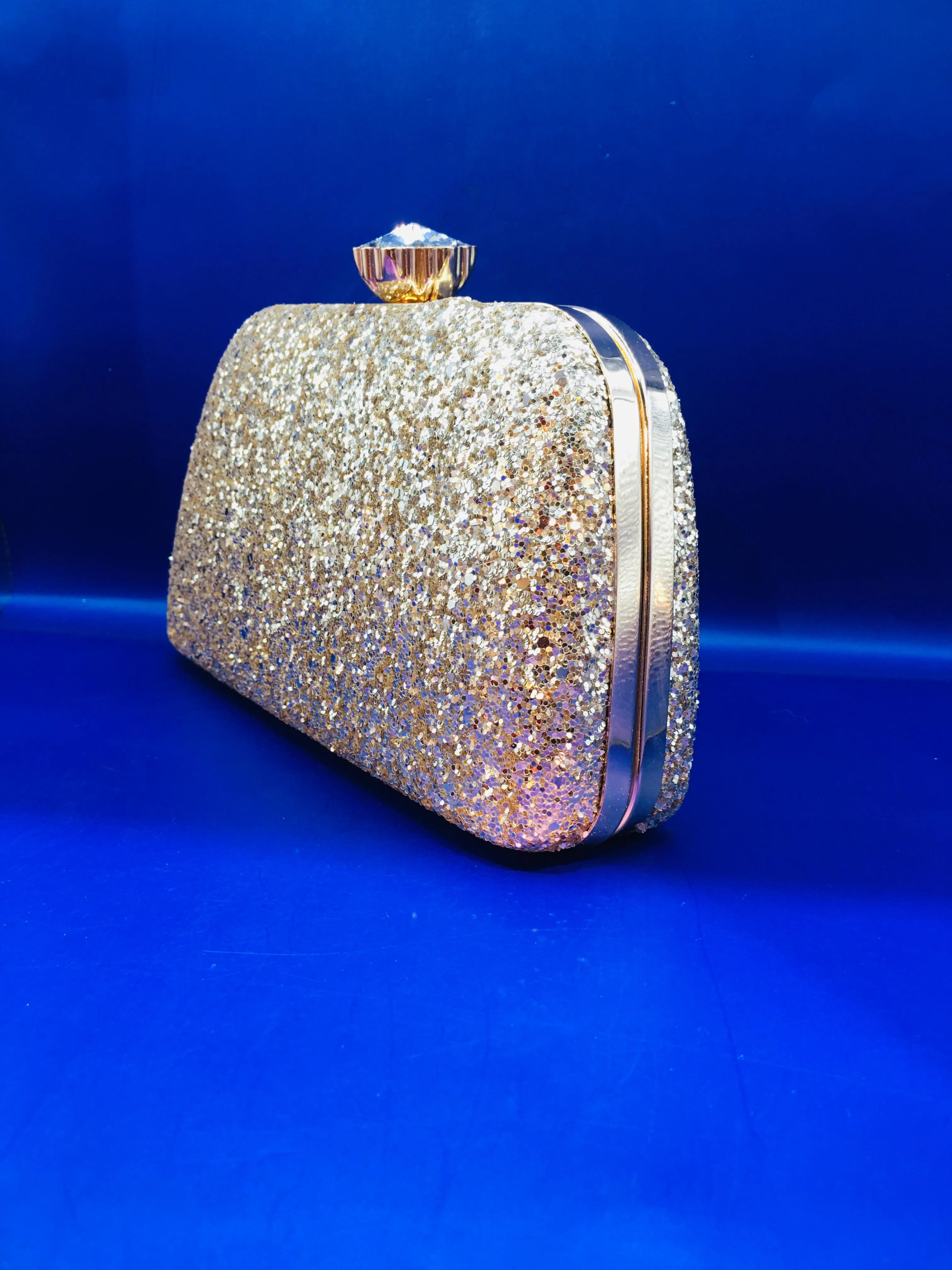 Elegant Gold Sparkling Evening Clutch Purse