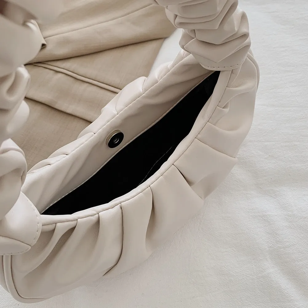 Faux Leather Scrunched Bag