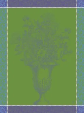 Floraison Uni Blue Tea Towel by Le Jacquard Francais