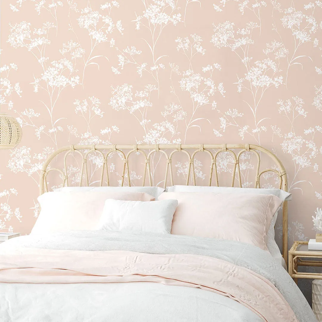 Floral Mist Peel-and-Stick Luxe Haven Wallpaper