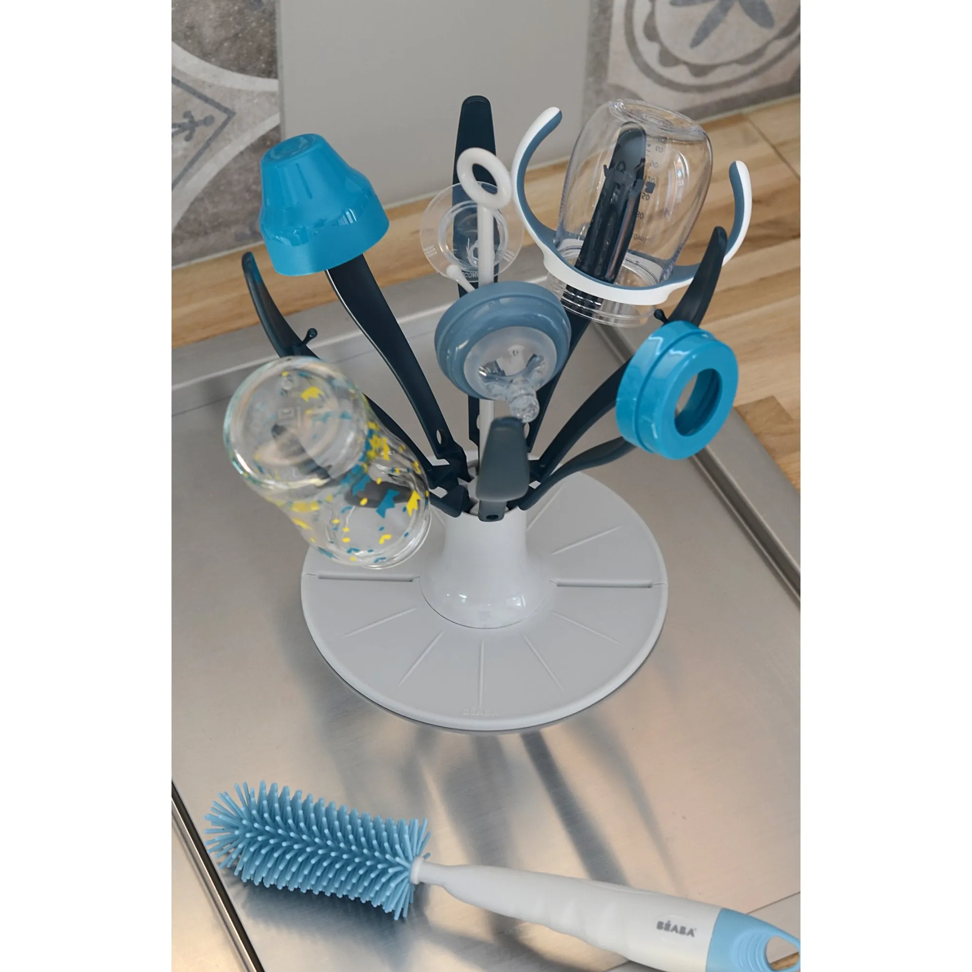 Flower Foldable Drying Rack - Dark Blue