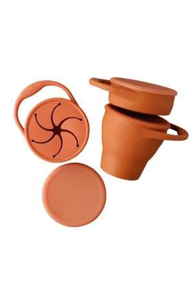 Foldable Silicone Snack Cup - Copper