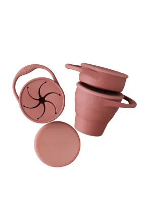 Foldable Silicone Snack Cup - Marsala
