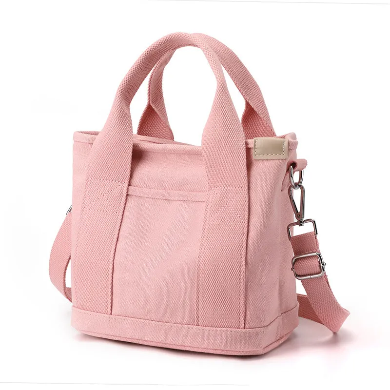 Handbag with Zipper Women Canvas Bag Top Handle Satchel Bags Shoulder Bag