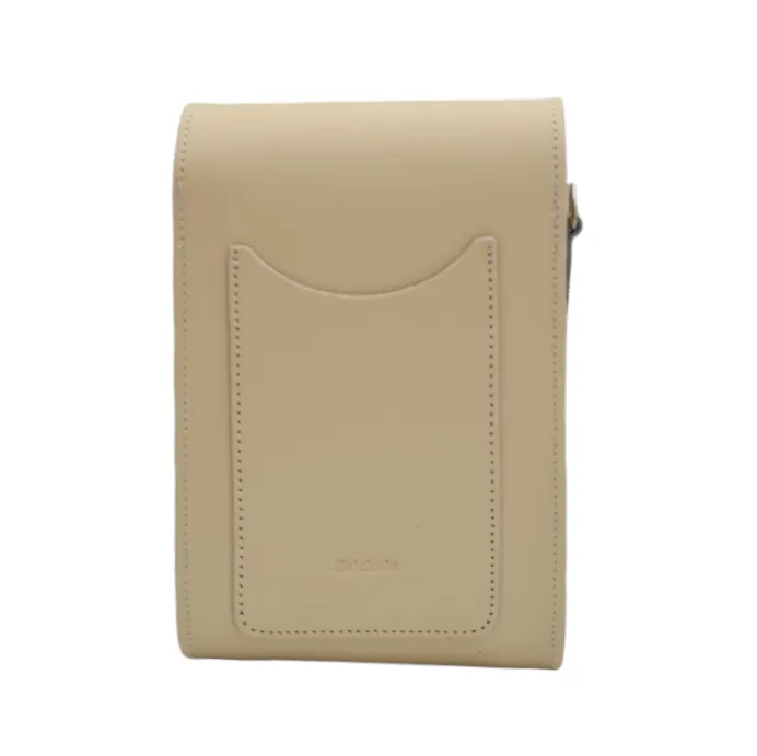Handmade Leather Festival Phone Bag - Cream