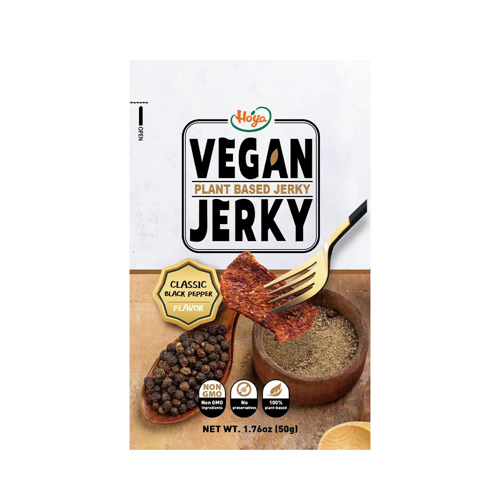 Hoya Vegan Jerky- Classic Black Pepper Flavour 50g