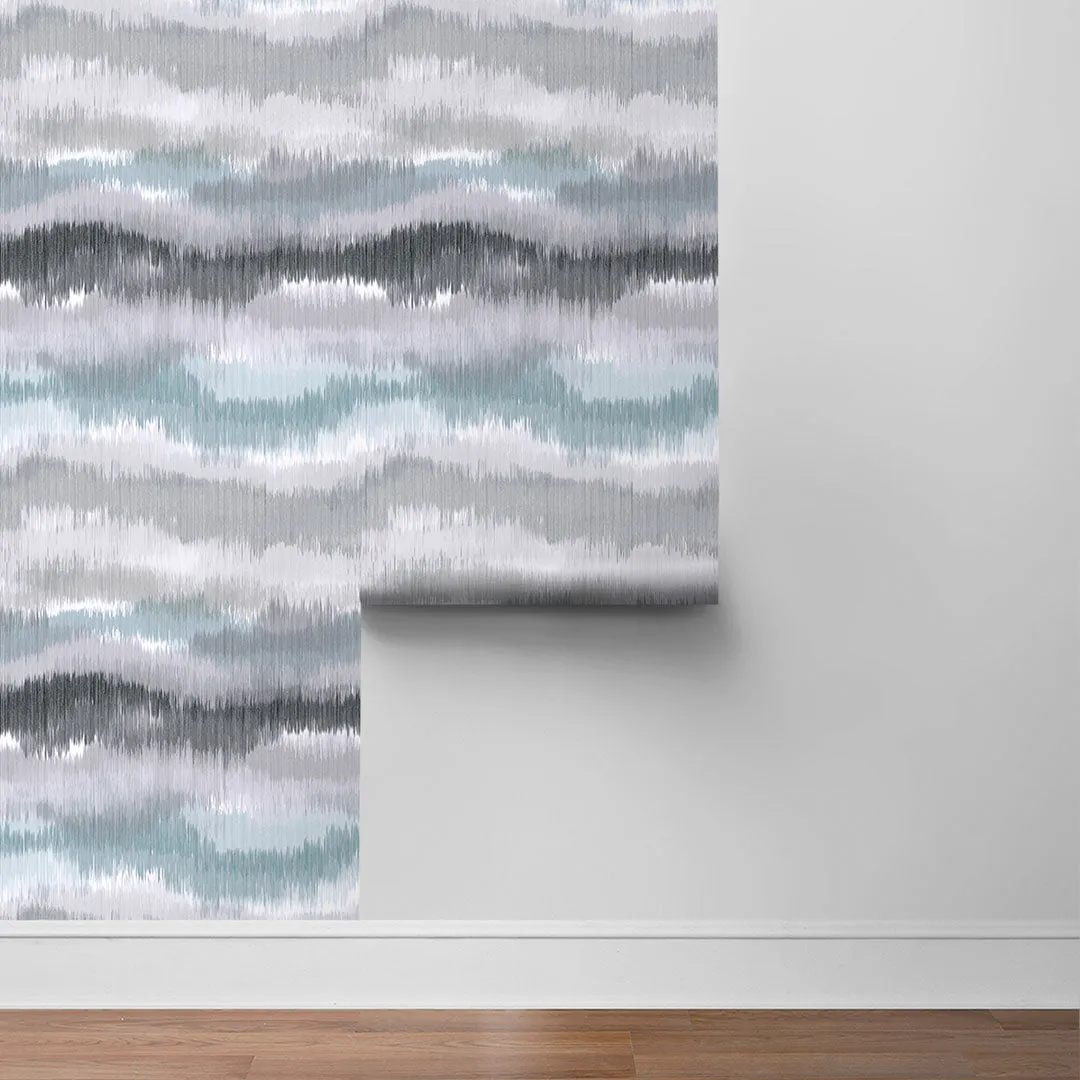 Ikat Waves Peel-and-Stick Luxe Haven Wallpaper