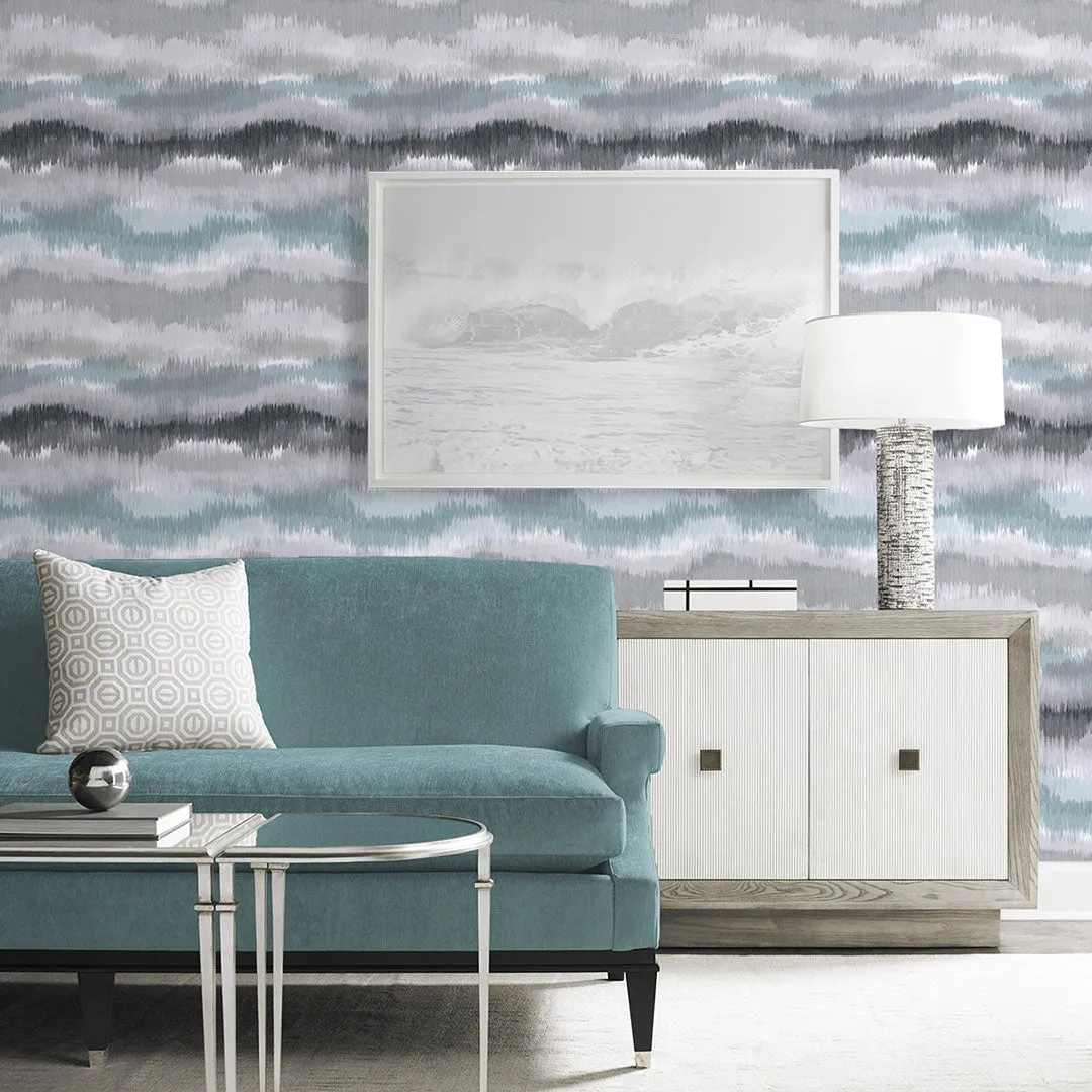 Ikat Waves Peel-and-Stick Luxe Haven Wallpaper