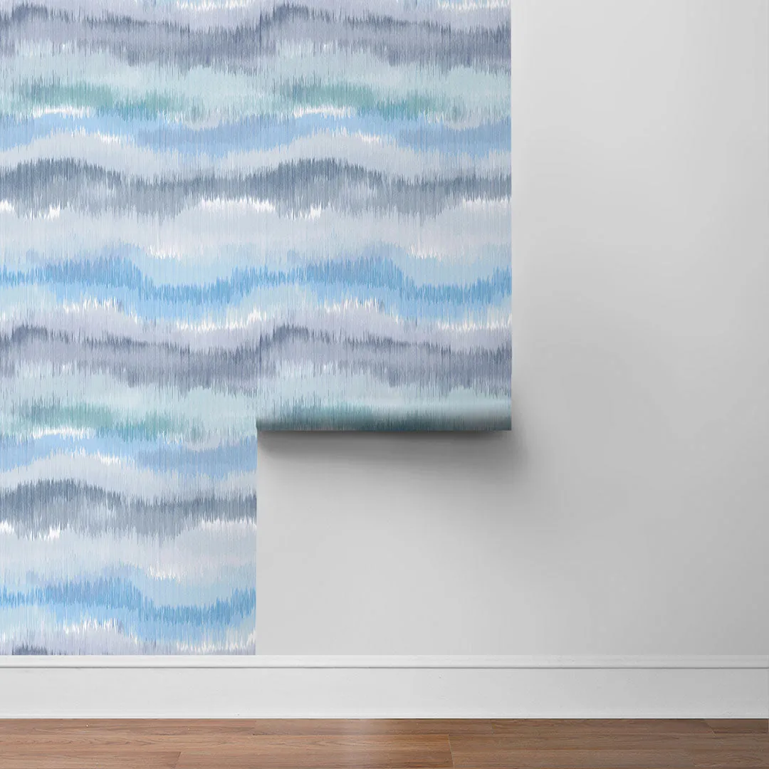 Ikat Waves Peel-and-Stick Luxe Haven Wallpaper