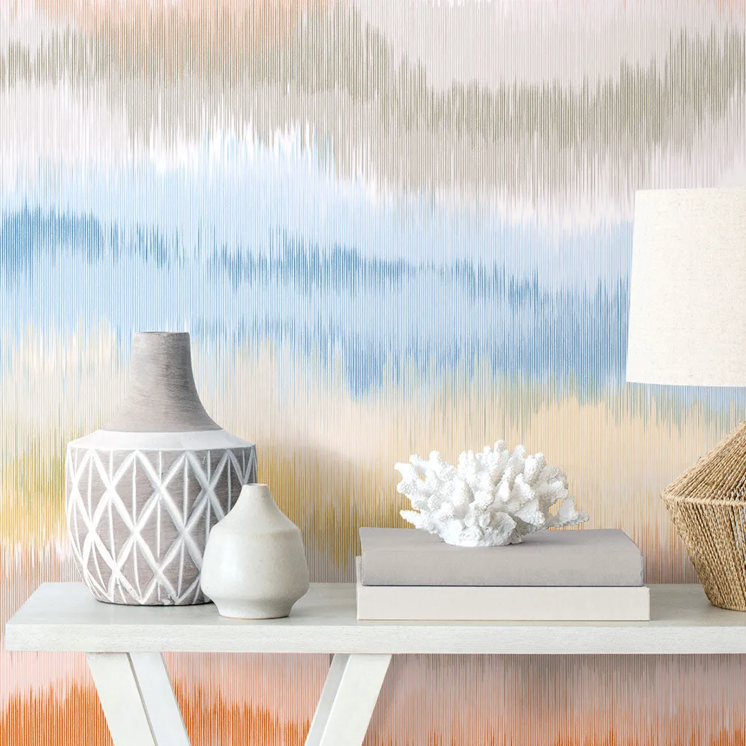 Ikat Waves Peel-and-Stick Luxe Haven Wallpaper