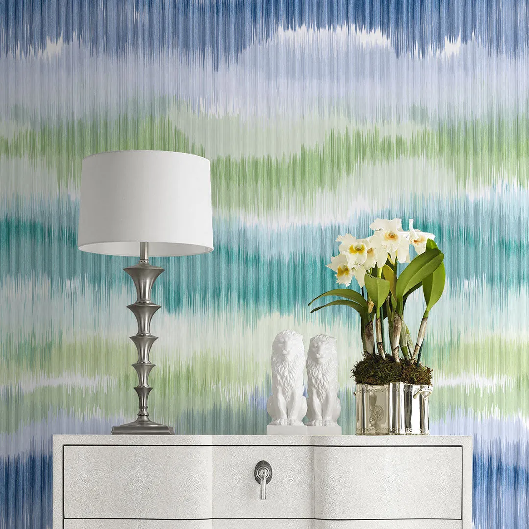 Ikat Waves Peel-and-Stick Luxe Haven Wallpaper