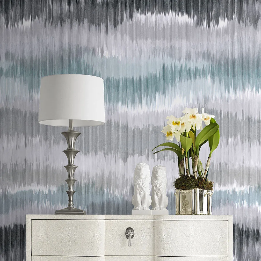 Ikat Waves Peel-and-Stick Luxe Haven Wallpaper