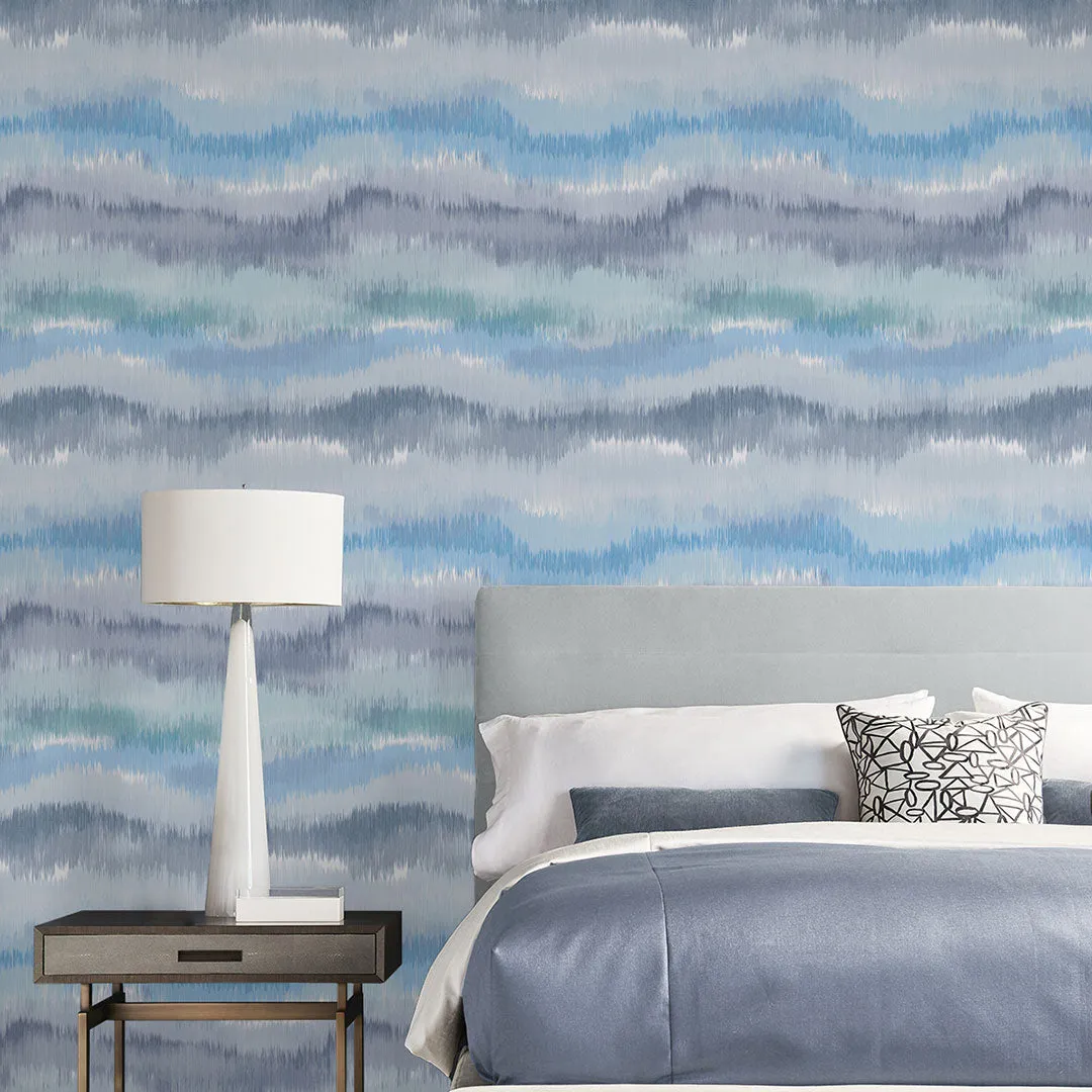 Ikat Waves Peel-and-Stick Luxe Haven Wallpaper