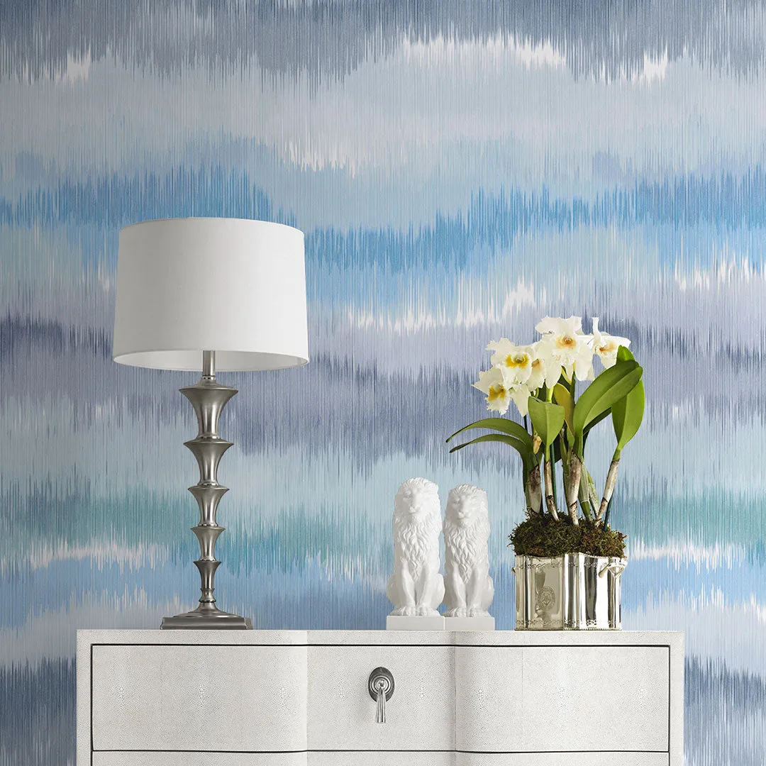 Ikat Waves Peel-and-Stick Luxe Haven Wallpaper