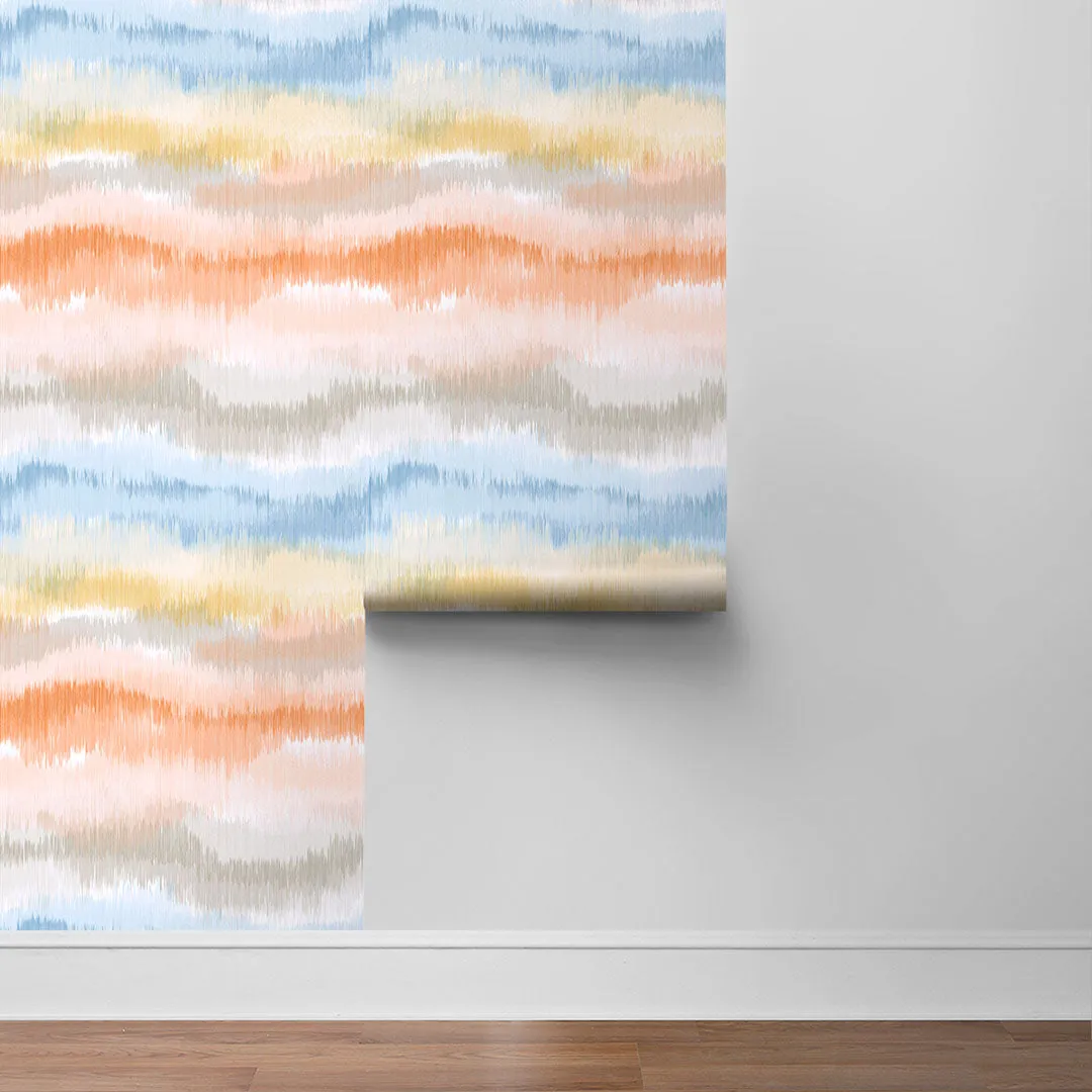 Ikat Waves Peel-and-Stick Luxe Haven Wallpaper