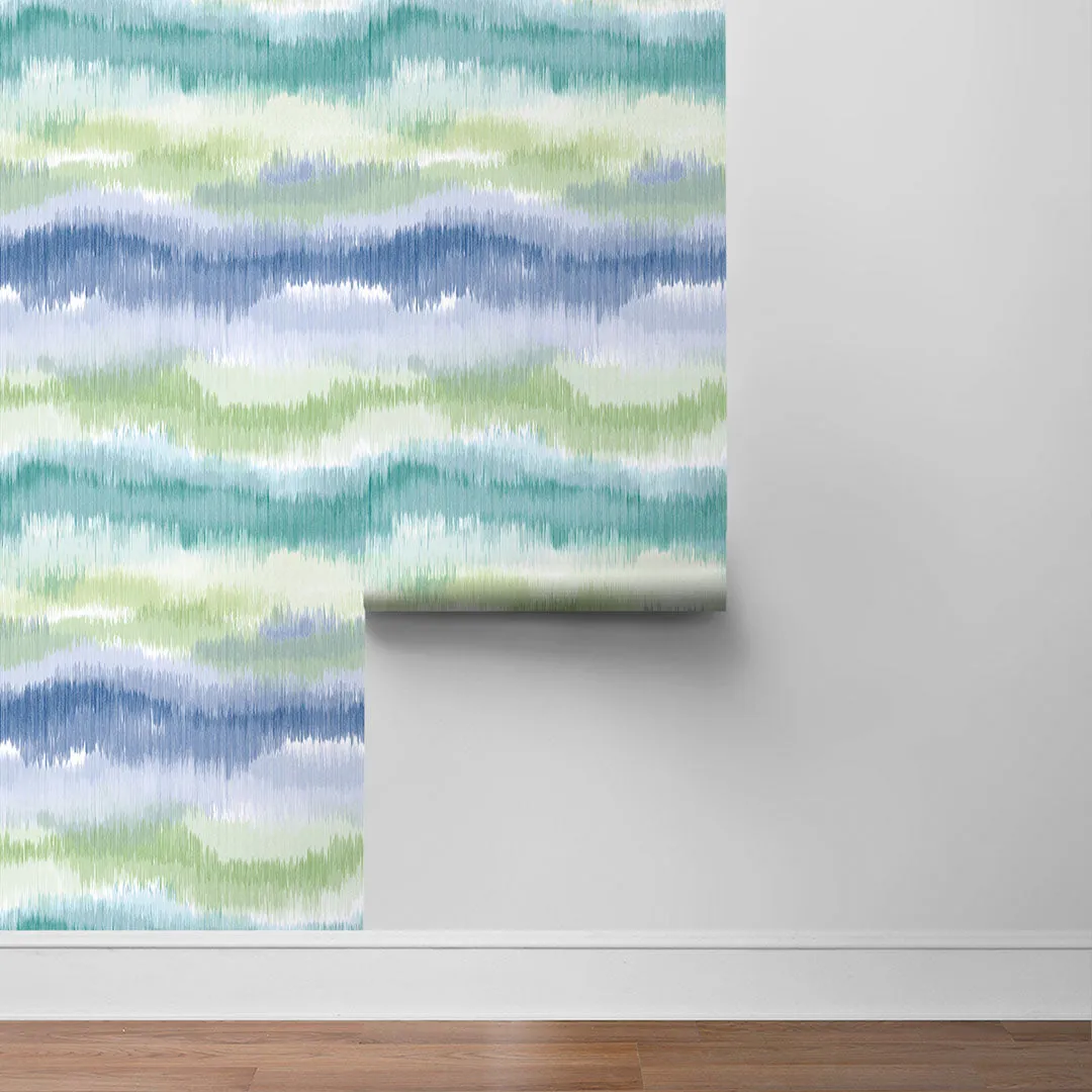 Ikat Waves Peel-and-Stick Luxe Haven Wallpaper
