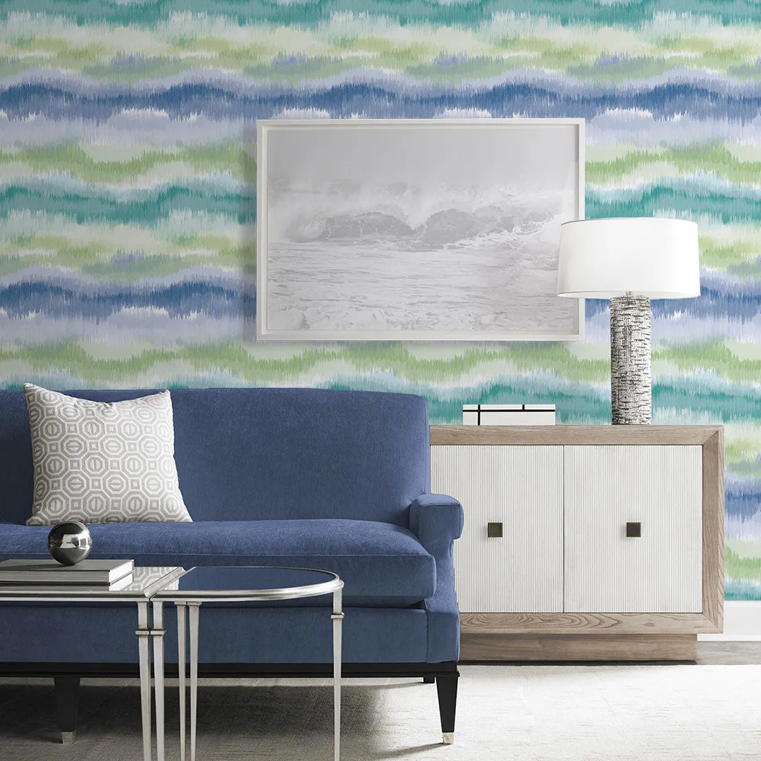 Ikat Waves Peel-and-Stick Luxe Haven Wallpaper