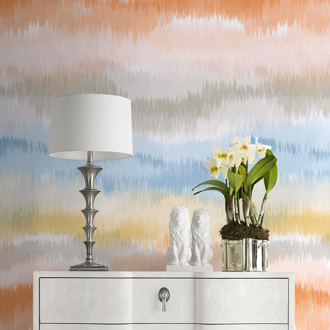 Ikat Waves Peel-and-Stick Luxe Haven Wallpaper