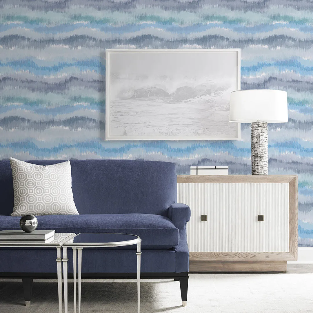 Ikat Waves Peel-and-Stick Luxe Haven Wallpaper