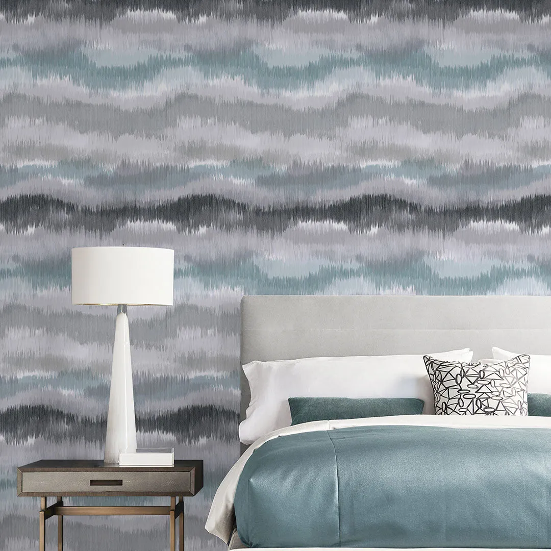 Ikat Waves Peel-and-Stick Luxe Haven Wallpaper