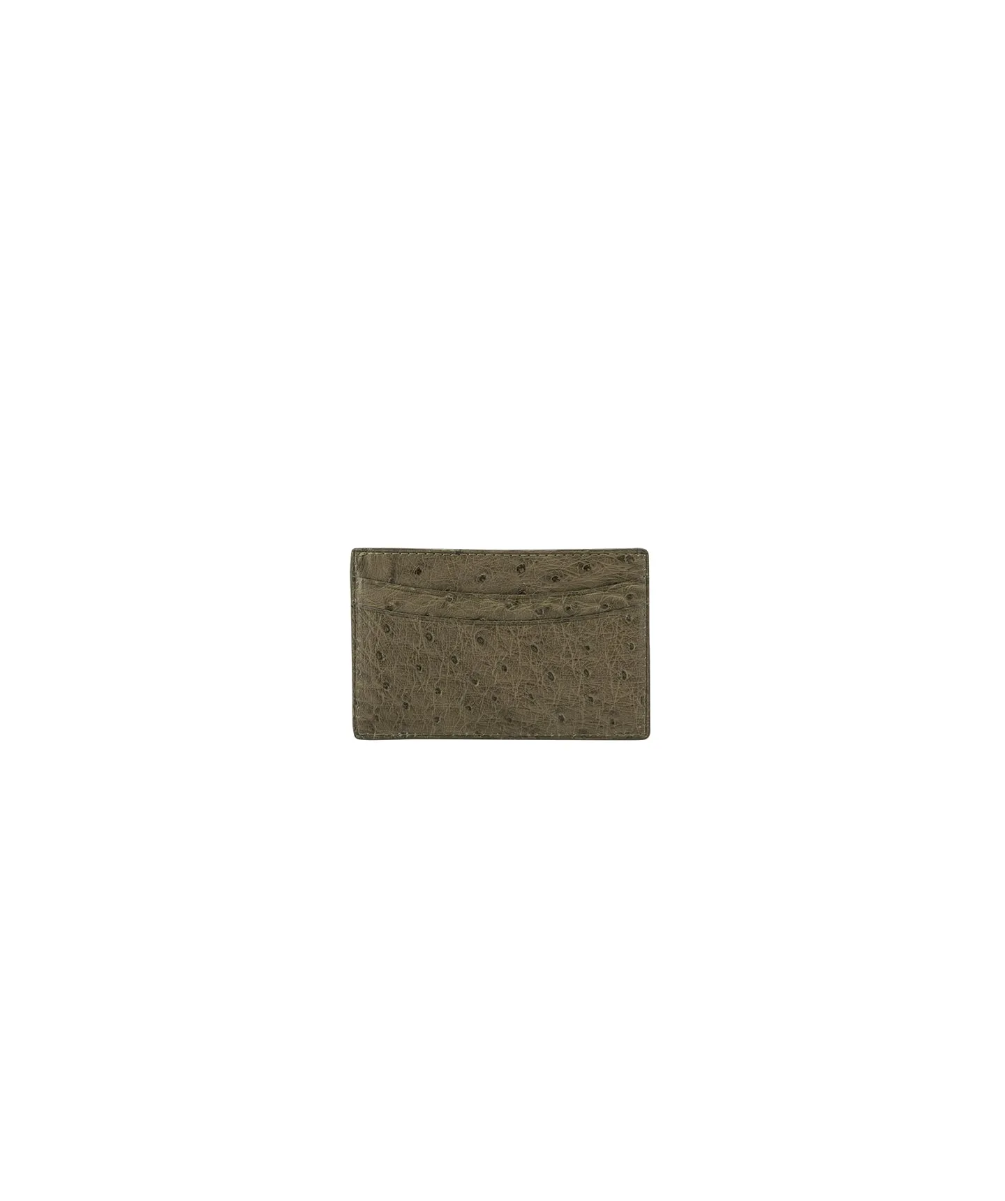 Khaki Ostrich | Credit Card Holder