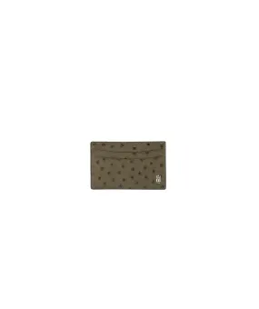 Khaki Ostrich | Credit Card Holder
