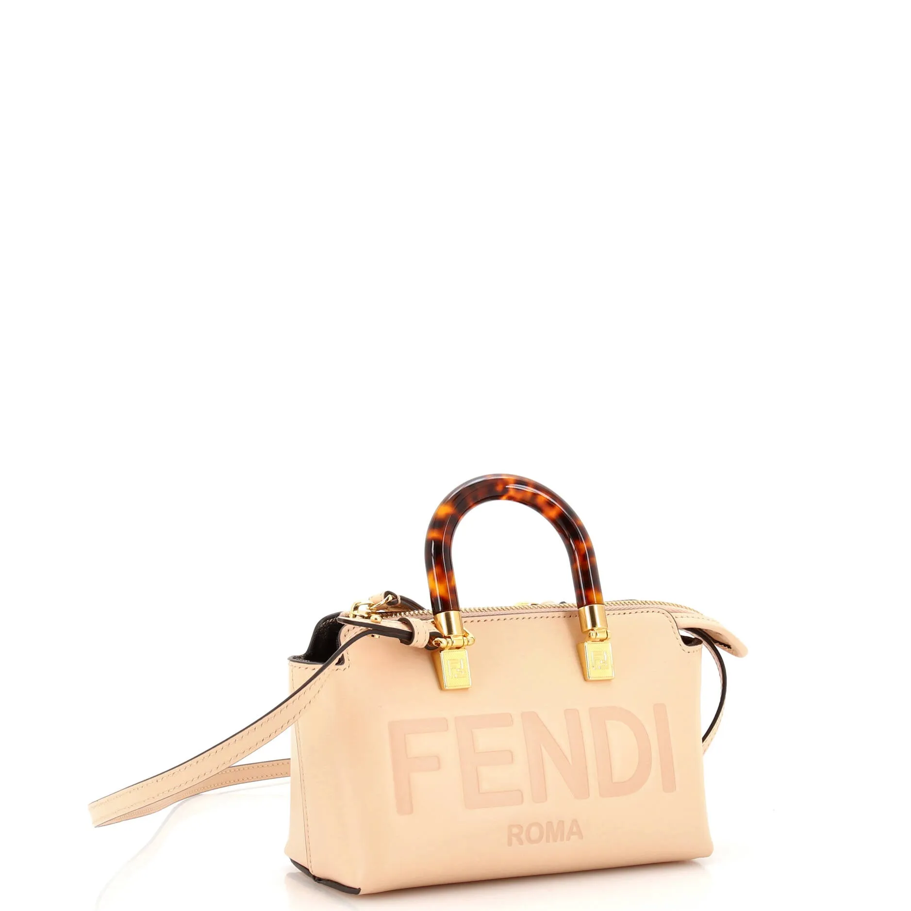 Logo By The Way Top Handle Bag Embossed Leather Mini